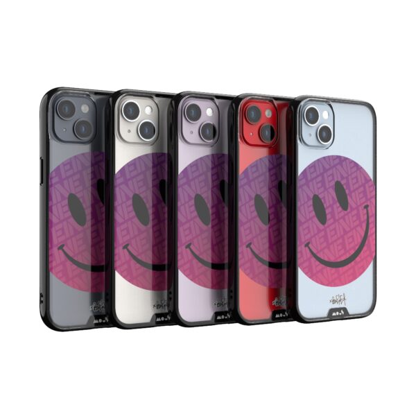 Ben Eine Pink Smiley Printed Phone Case - Image 27