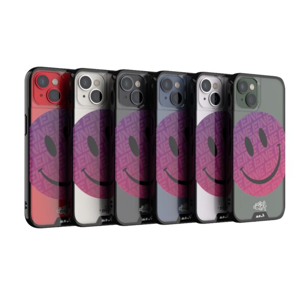Ben Eine Pink Smiley Printed Phone Case - Image 25
