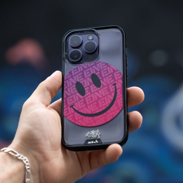Ben Eine Pink Smiley Printed Phone Case - Image 31