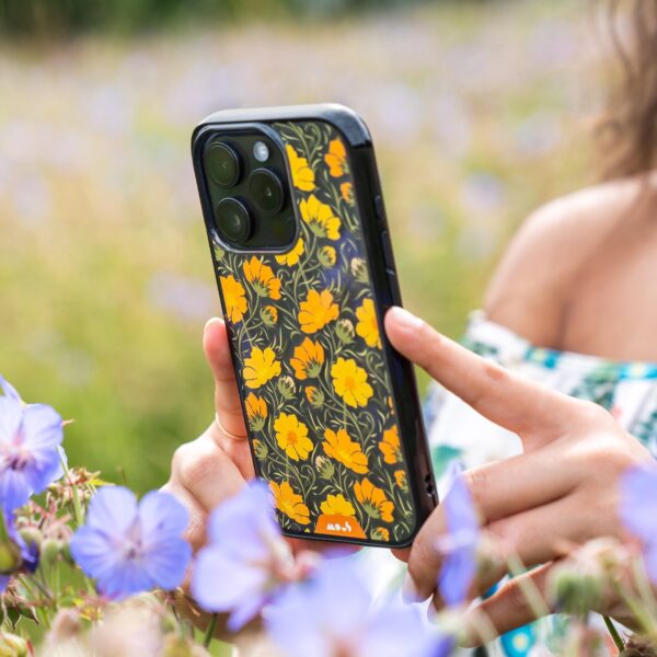 Flowers Printed Phone Case – Cosmos Orange - Image 7