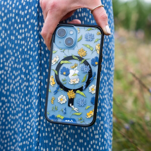 Flowers MagSafe® Compatible Printed Phone Case – Floral Blue - Image 6