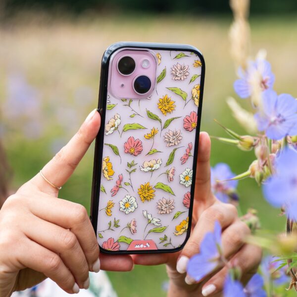 Flowers Printed Phone Case – Floral Pink - Image 6