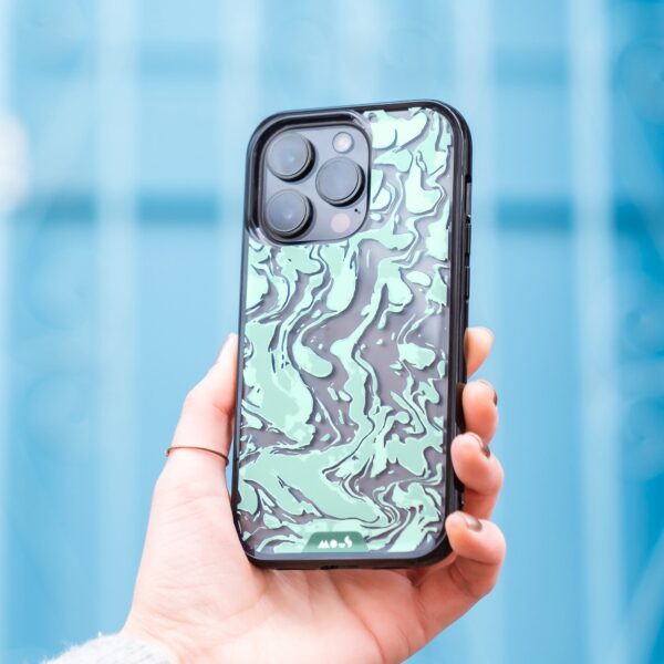 Marbled Sage Green Printed Phone Case - Image 7