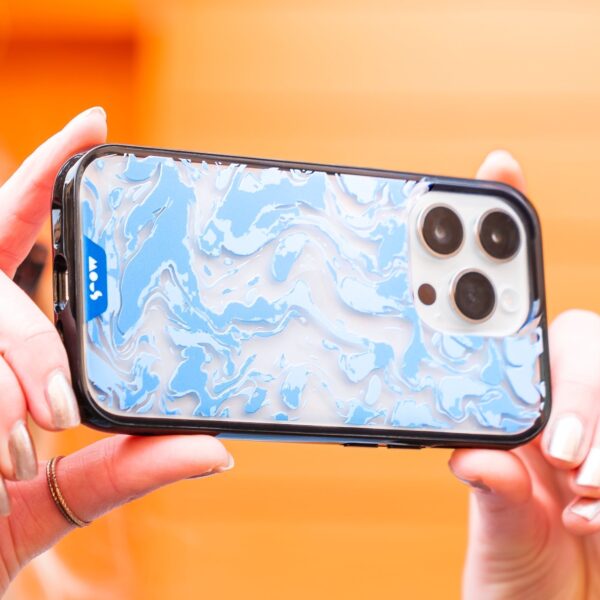 Marbled Sky Blue Printed Phone Case - Image 11