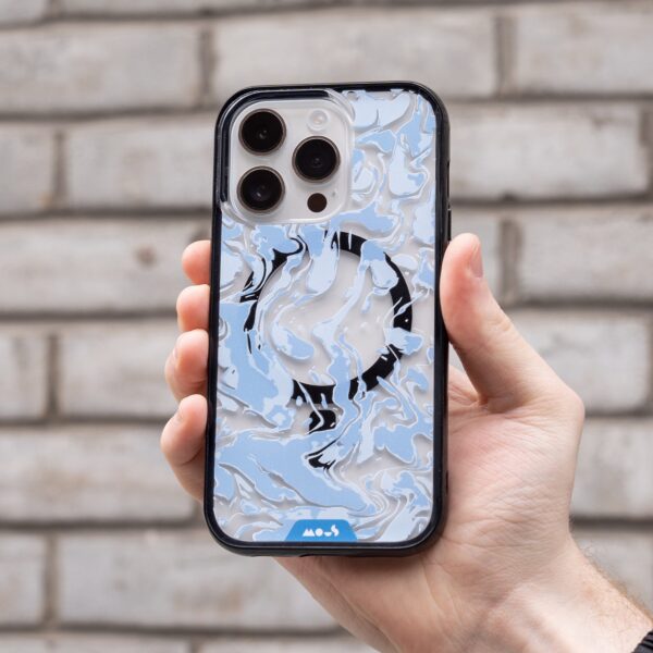 Marbled Sky Blue MagSafe® Compatible Phone Case - Image 12