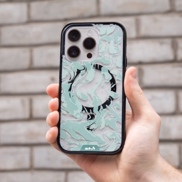 Marbled Sage Green MagSafe® Compatible Phone Case - Image 9