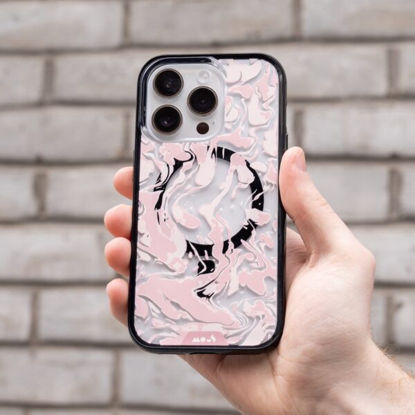 Marbled Dusky Pink MagSafe® Compatible Phone Case - Image 9
