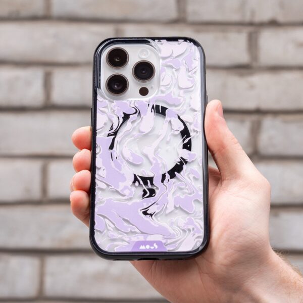 Marbled Lilac Purple MagSafe® Compatible Phone Case - Image 13