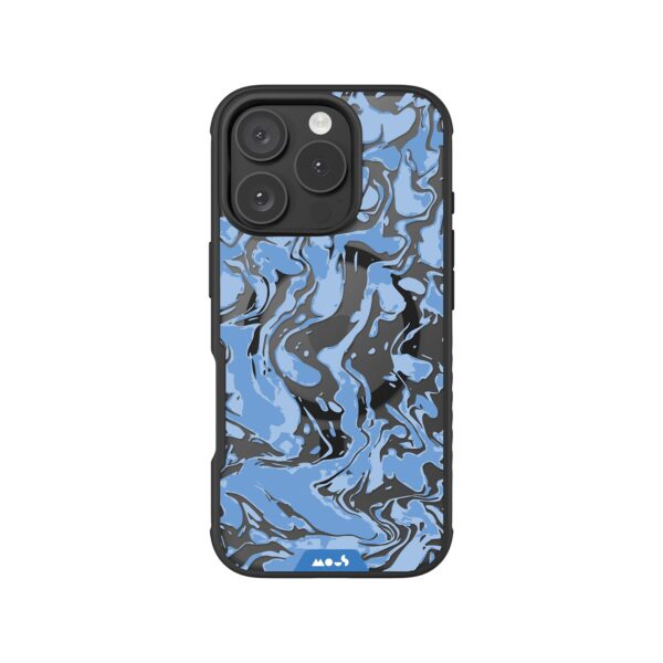 Marbled Sky Blue MagSafe® Compatible Phone Case - Image 4