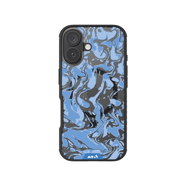Marbled Sky Blue MagSafe® Compatible Phone Case - Image 3