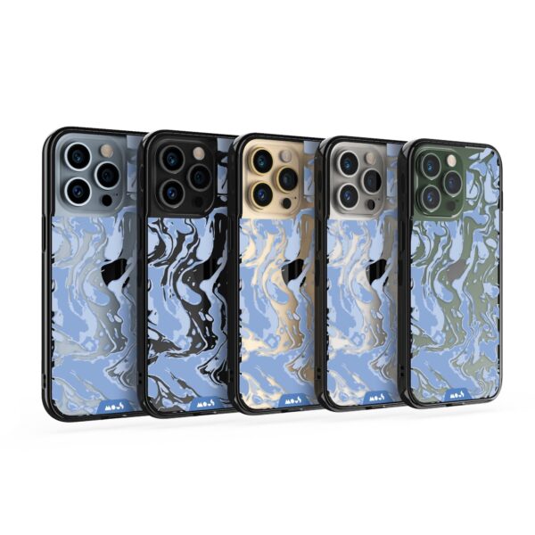 Marbled Sky Blue Printed Phone Case - Image 31