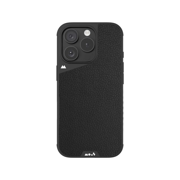 MagSafe® Compatible Black Leather Phone Case with Camera Control Button - Image 2