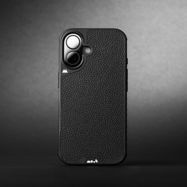 MagSafe® Compatible Black Leather Phone Case with Camera Control Button - Image 11